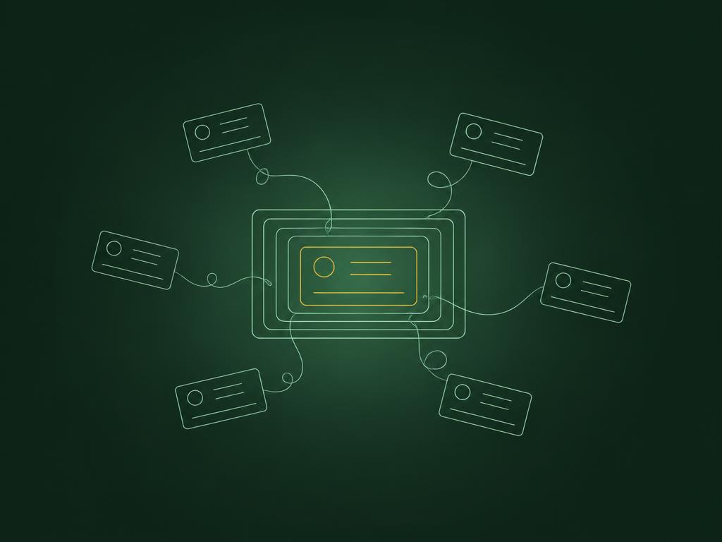 The Snapshot: a fine mint and gold line illustration