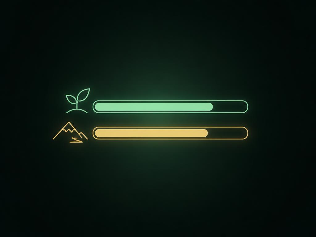 Planned and actual budget progress bars