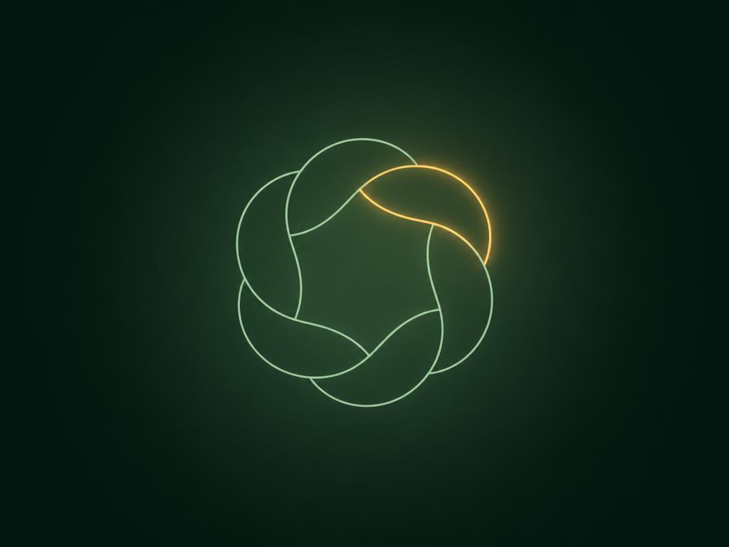 Integration: a fine mint and gold line illustration