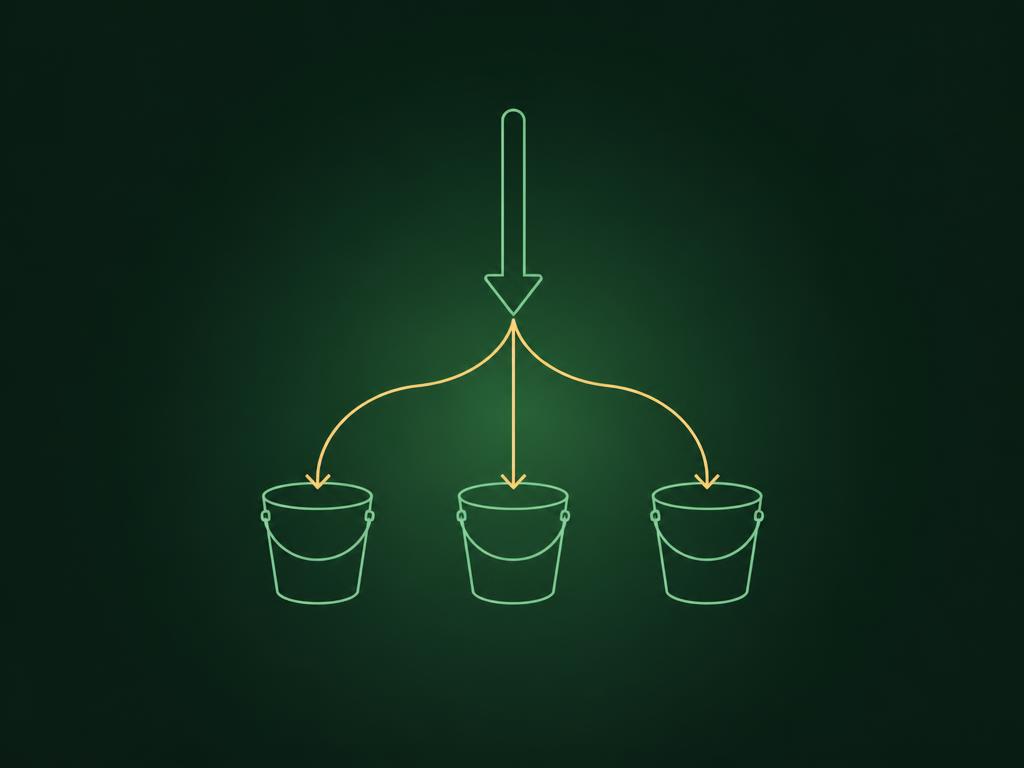 The Money Sweep: a fine mint and gold line illustration