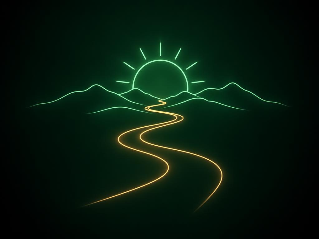 Ongoing guidance for what comes next: a mint and gold line illustration